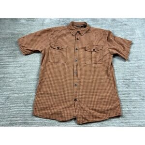 Guide Gear Shirt Mens Large Orange Short‎ Sleeve Button Up 100% Cotton